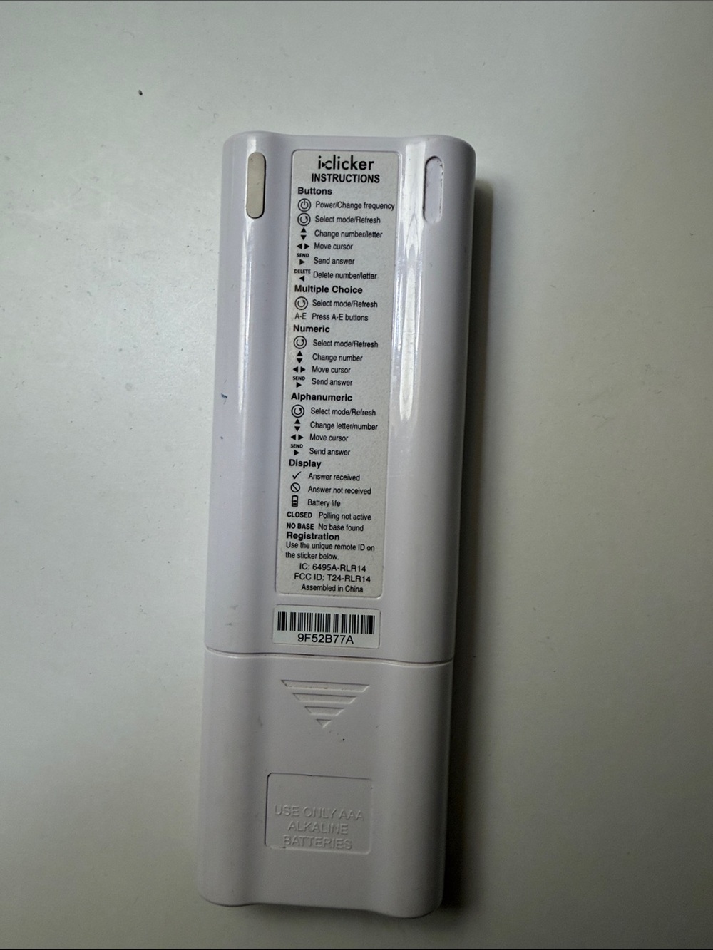 iClicker 2 White Remote Response Clicker - Picture 2 of 3